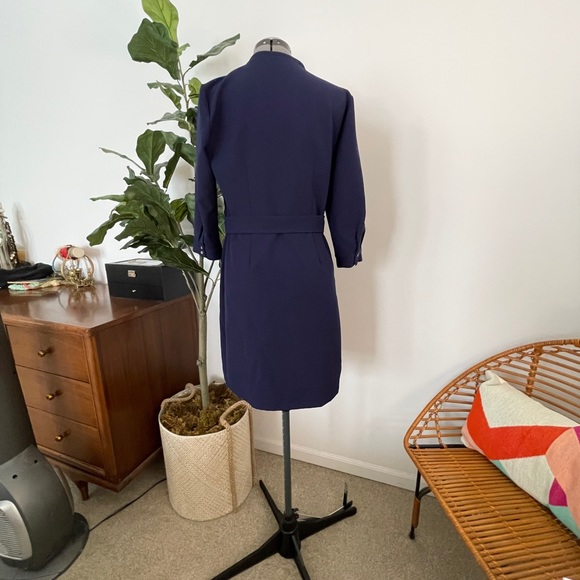 New York & Co Blue Wrap Dress - Picture 5 of 8